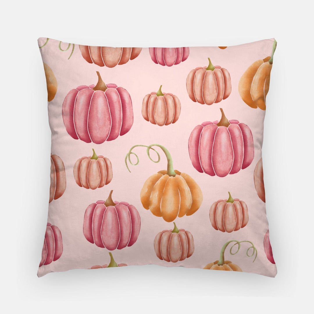 Pink Pumpkins Artisan Pillow Case 20 Inch