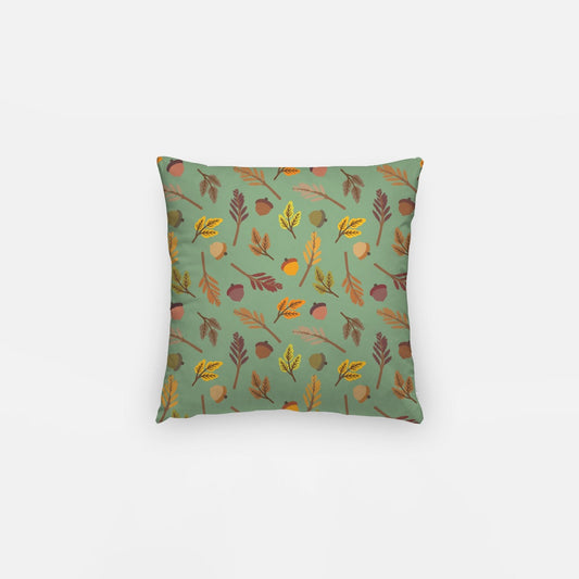 Green Acorns Artisan Pillow Case 12 Inch