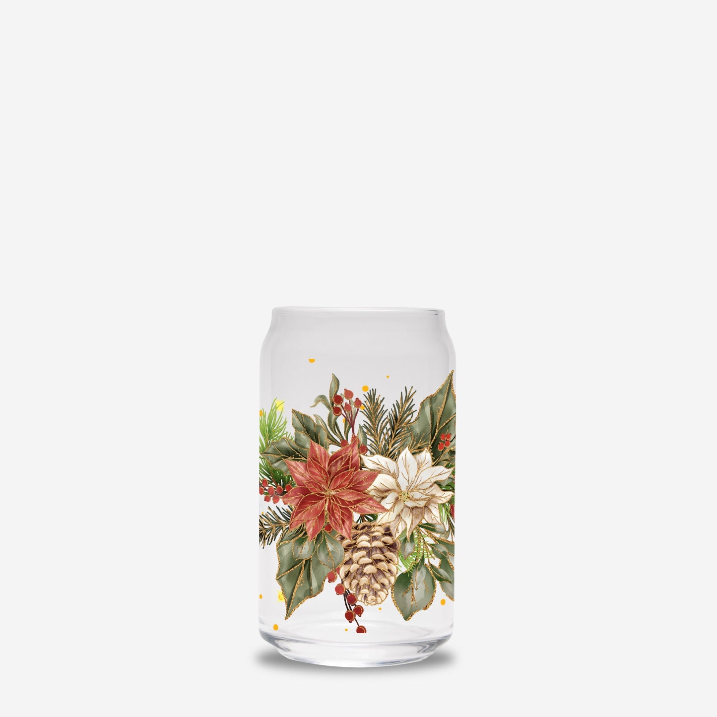 Gold Leaf Glass Can 16oz