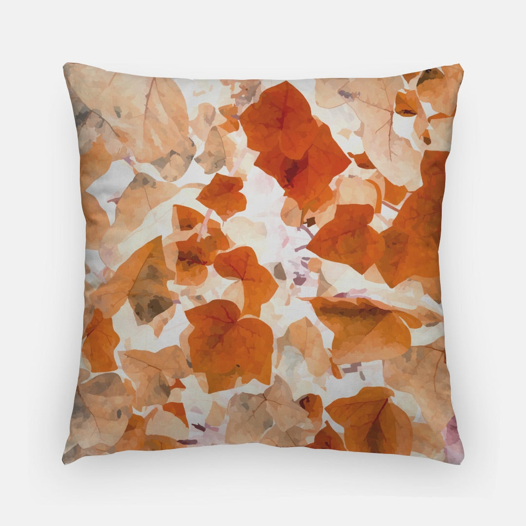 Orange Leaves Artisan Pillow Case 20 Inch