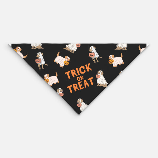 Trick or Treat Pet Bandana Blk