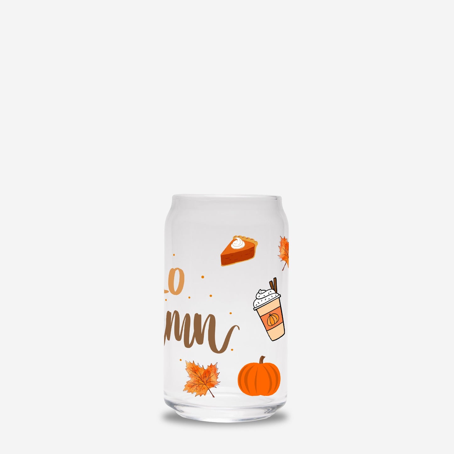 Hello Autumn Glass Can 16oz